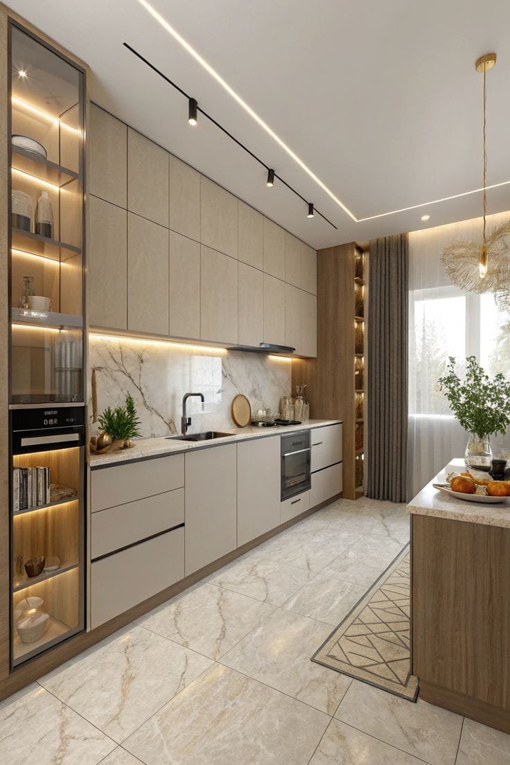 Straight kitchen